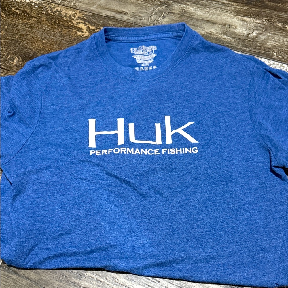 Huk Men's Short Sleeve Blue Tee